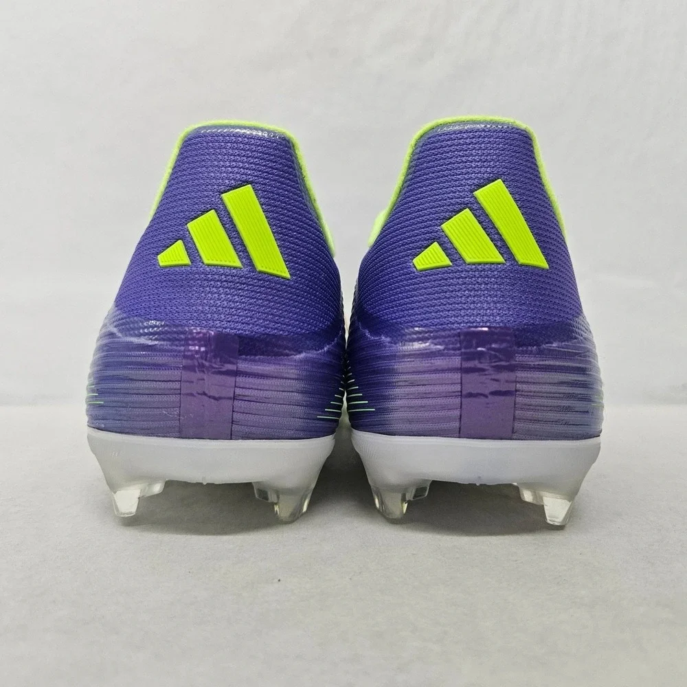 Adidas F50 League FG/MG Soccer Cleats JI0003 Purple Lucid Lemon Mens Size 11.5 - Picture 5 of 10